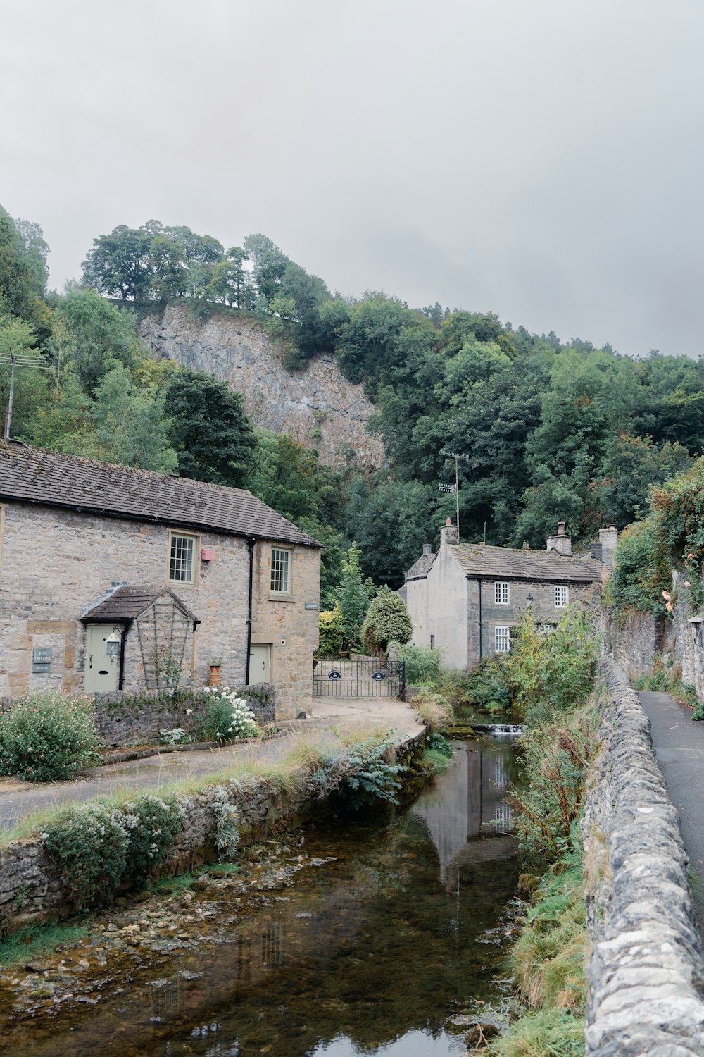 a river running through a town