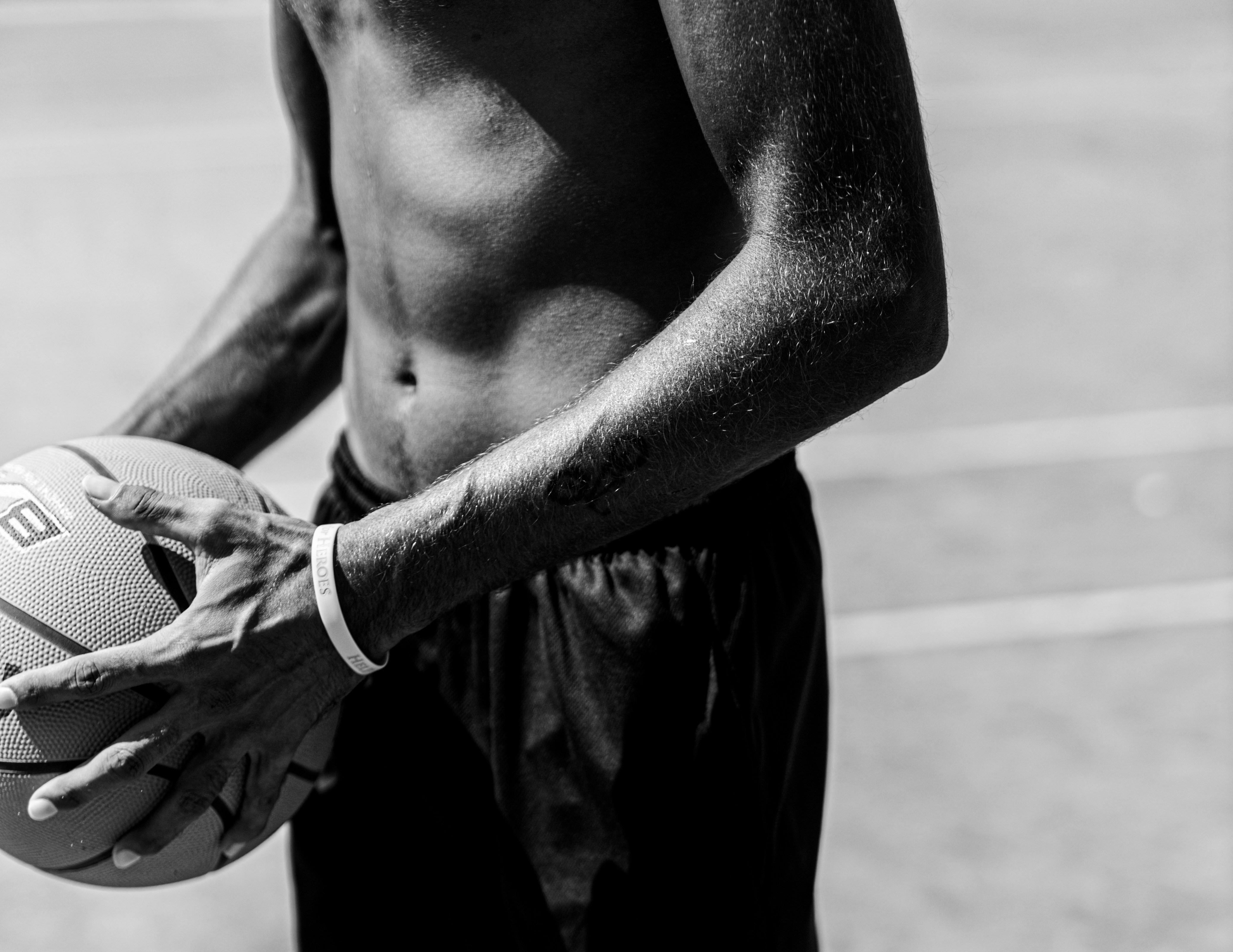 a person with a tattoo on the arm