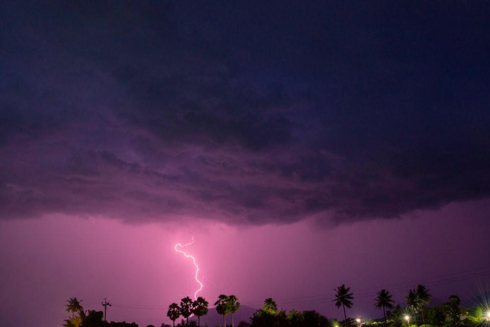 a lightning bolt in the sky