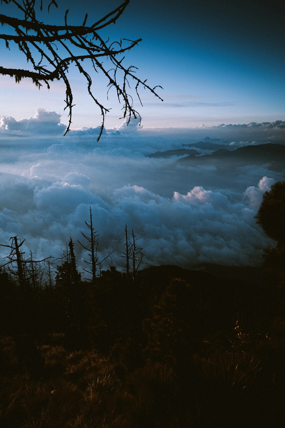 a view of the clouds and the sky