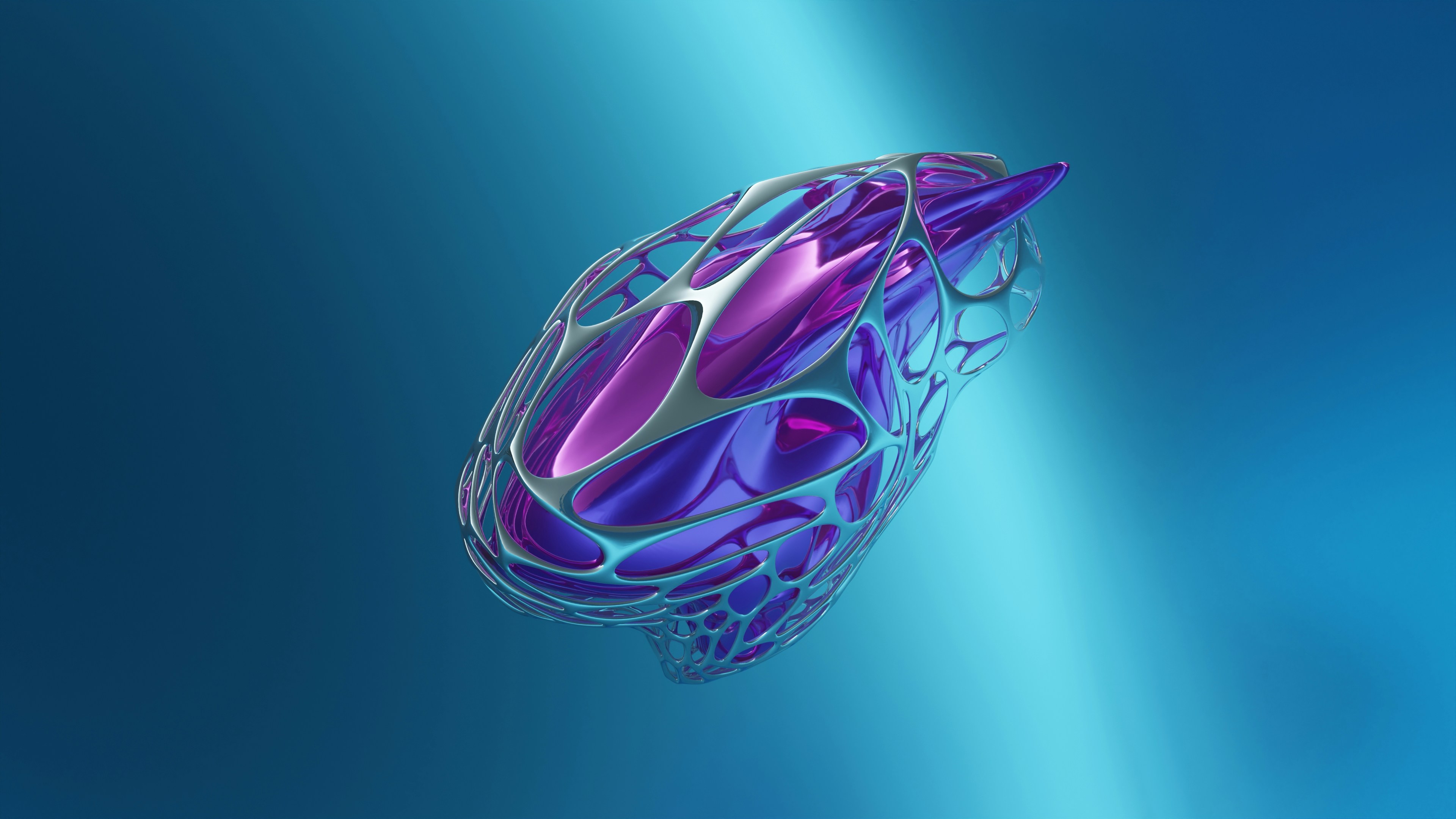 a blue and purple octopus