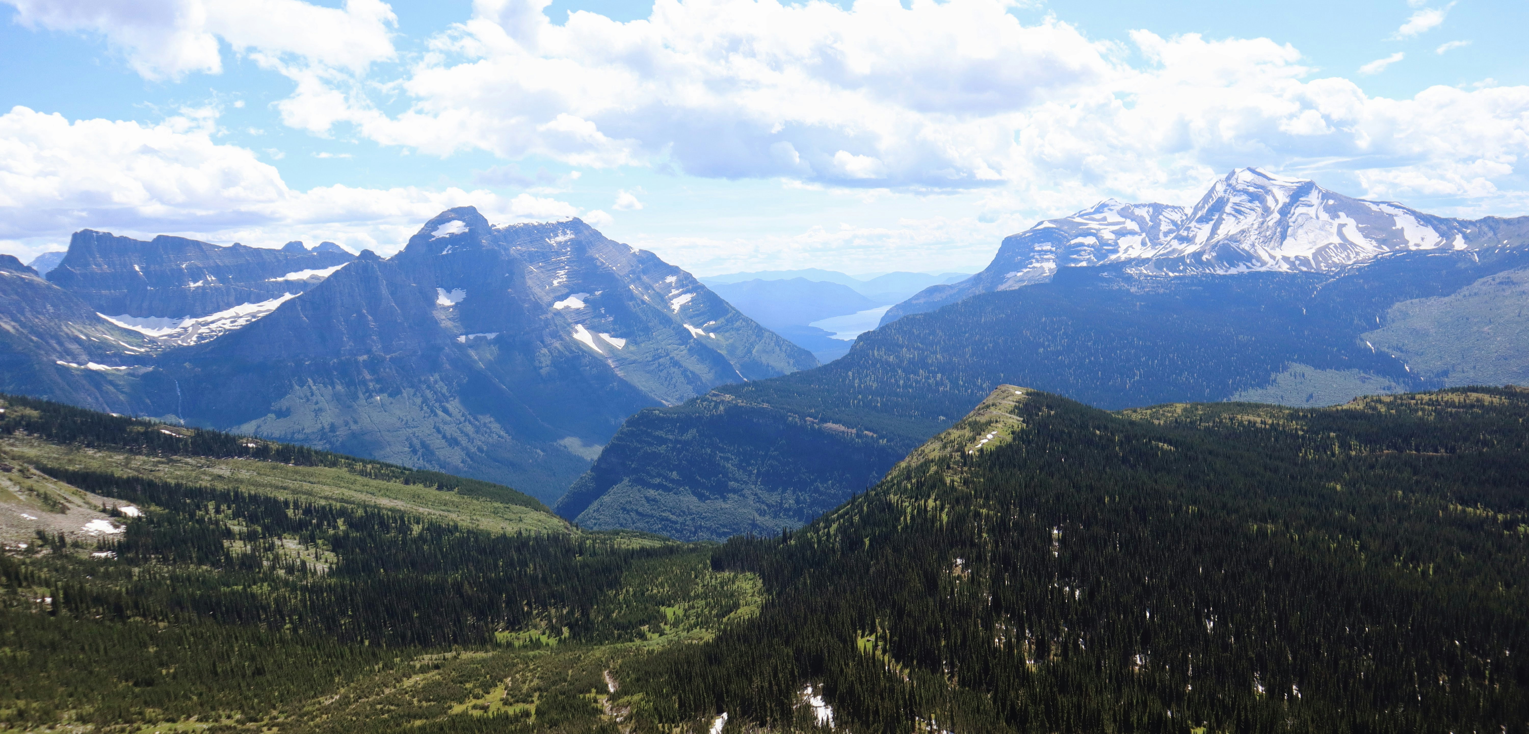a valley between mountains
