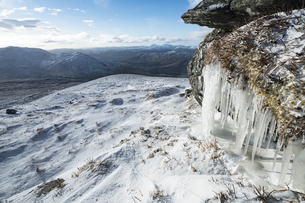 a snowy mountain side