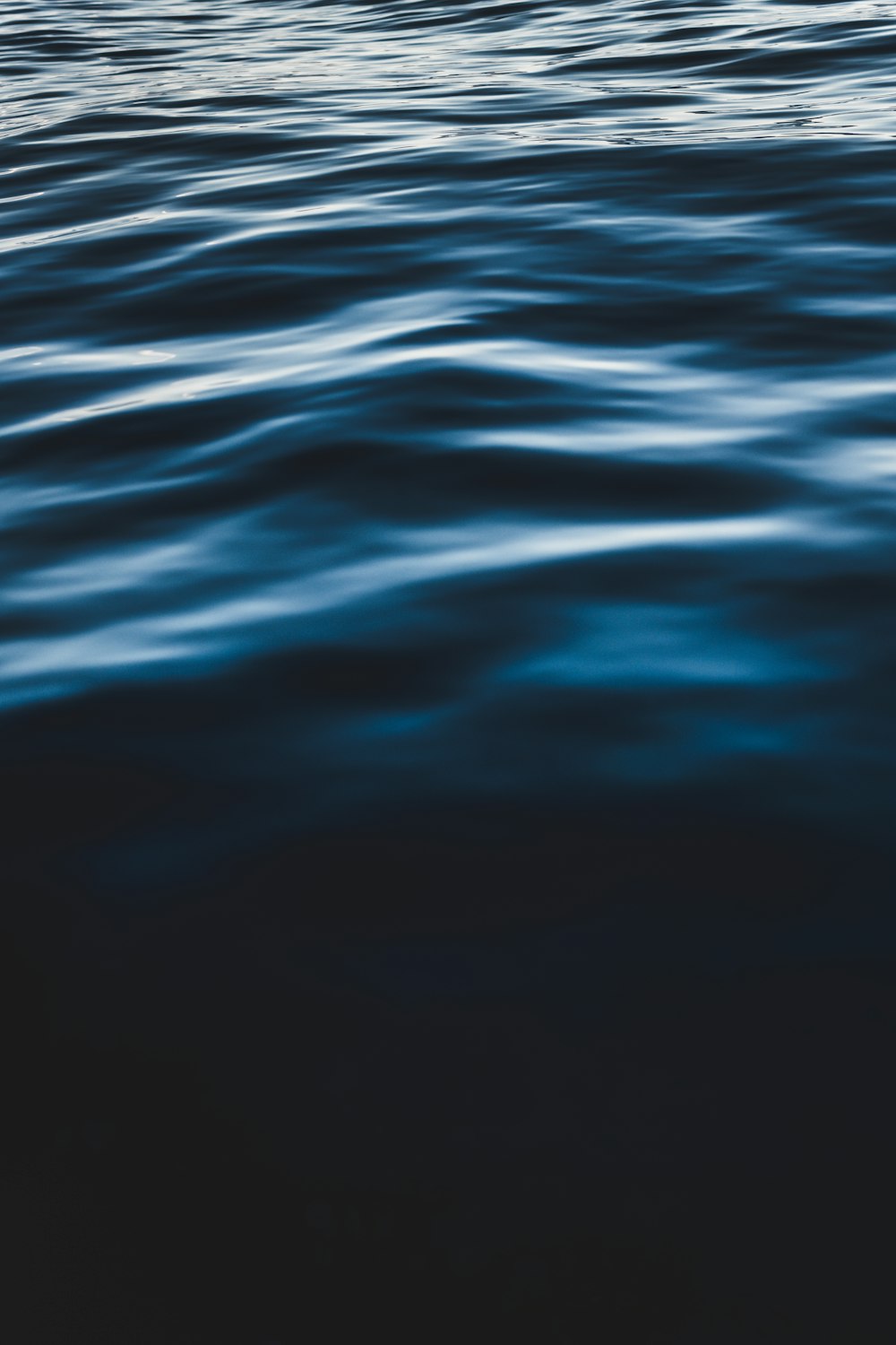 a dark blue surface