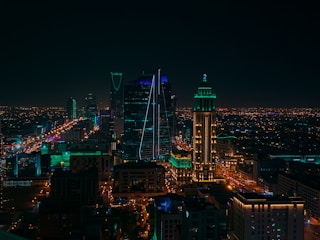 a city at night
