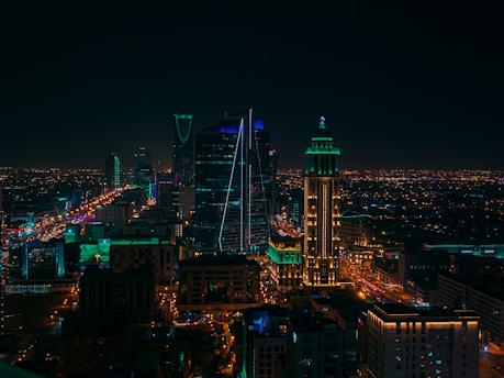 a city at night