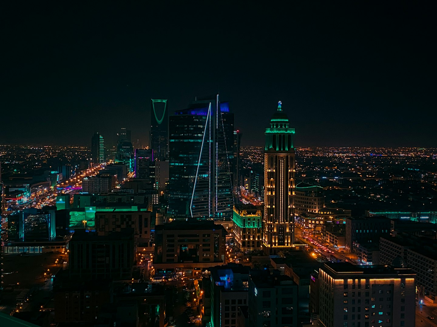 Riyadh skyline at night