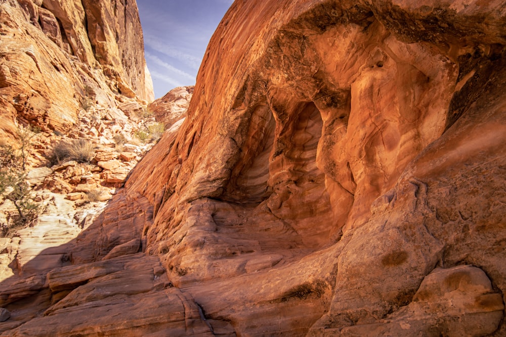 a large red rock formation