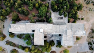 a high angle view of a building