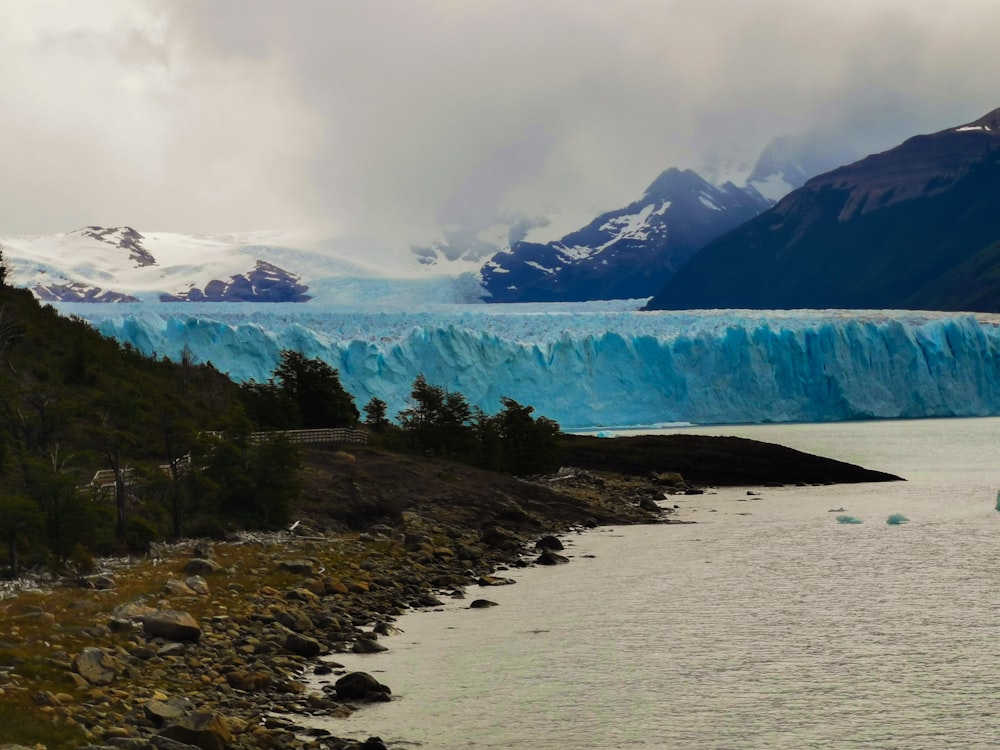 Perito Moreno Glacier with mountains in the background