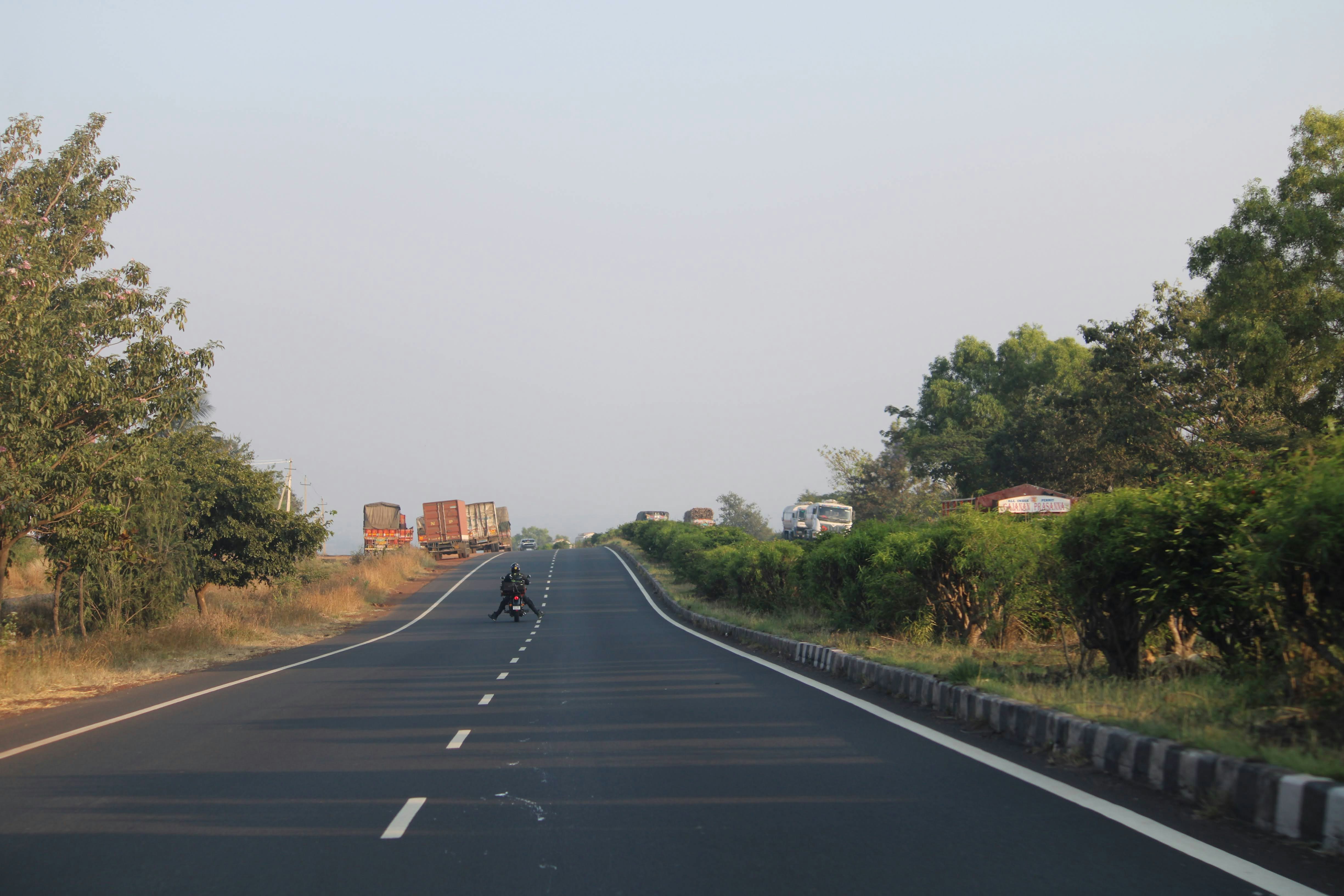 a motorcycle on a road