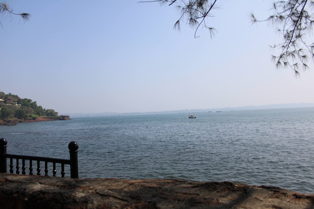 a body of water with a boat in it