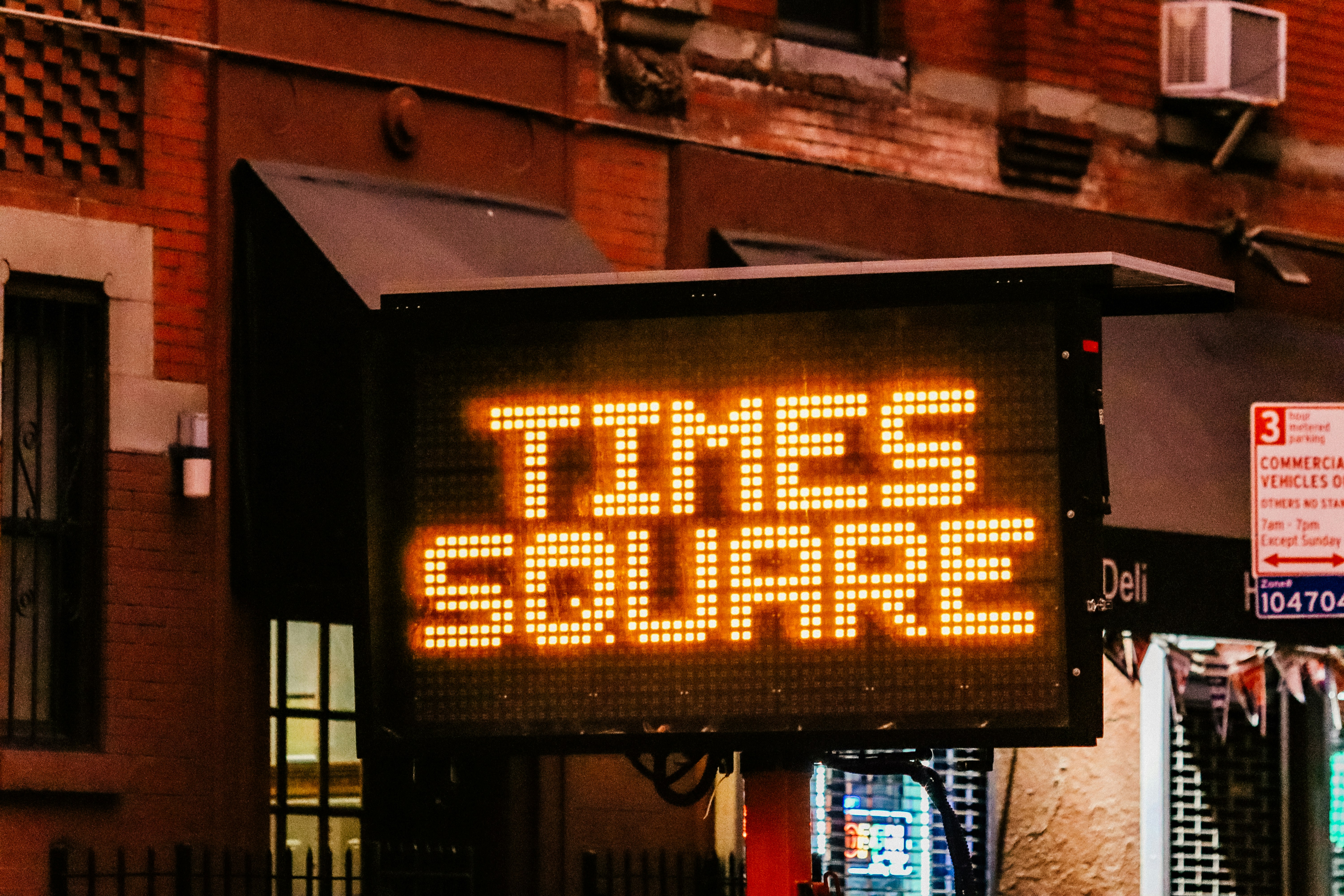 a large screen on a building