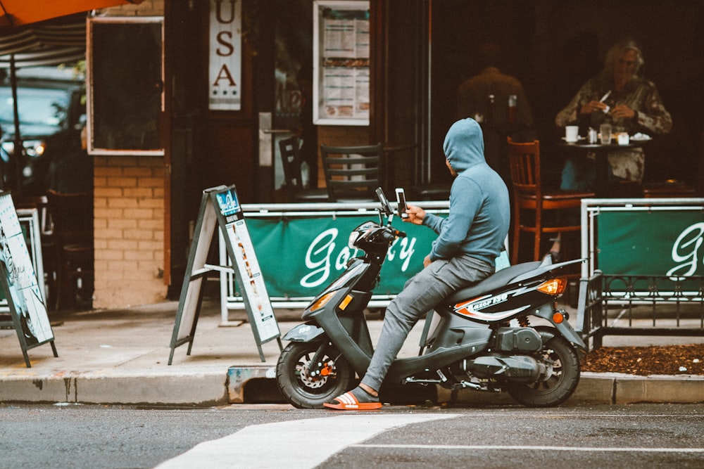 a person riding a motorcycle