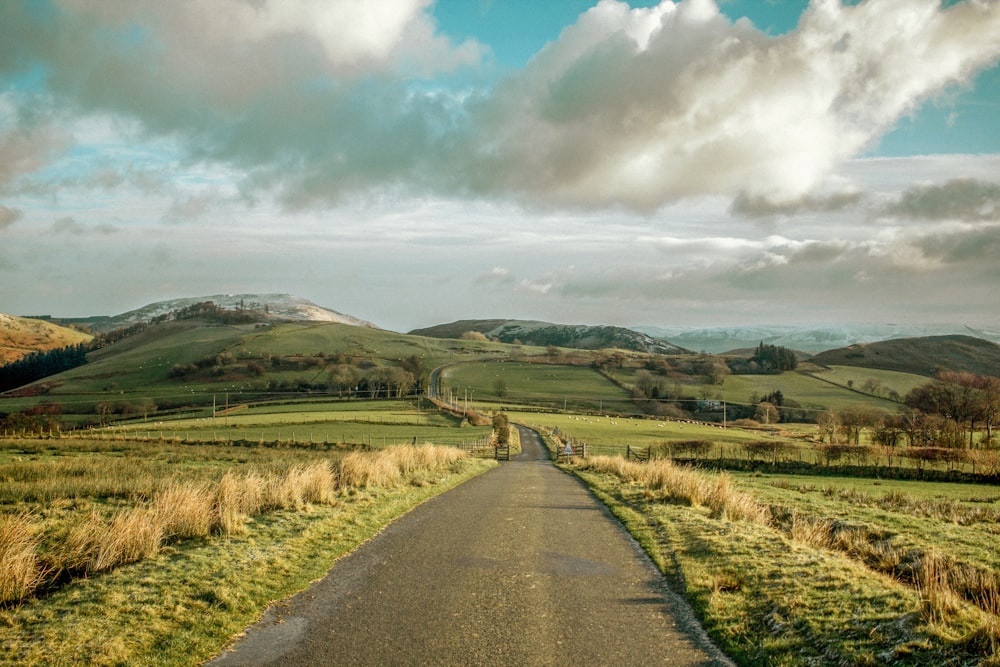 a road in a field