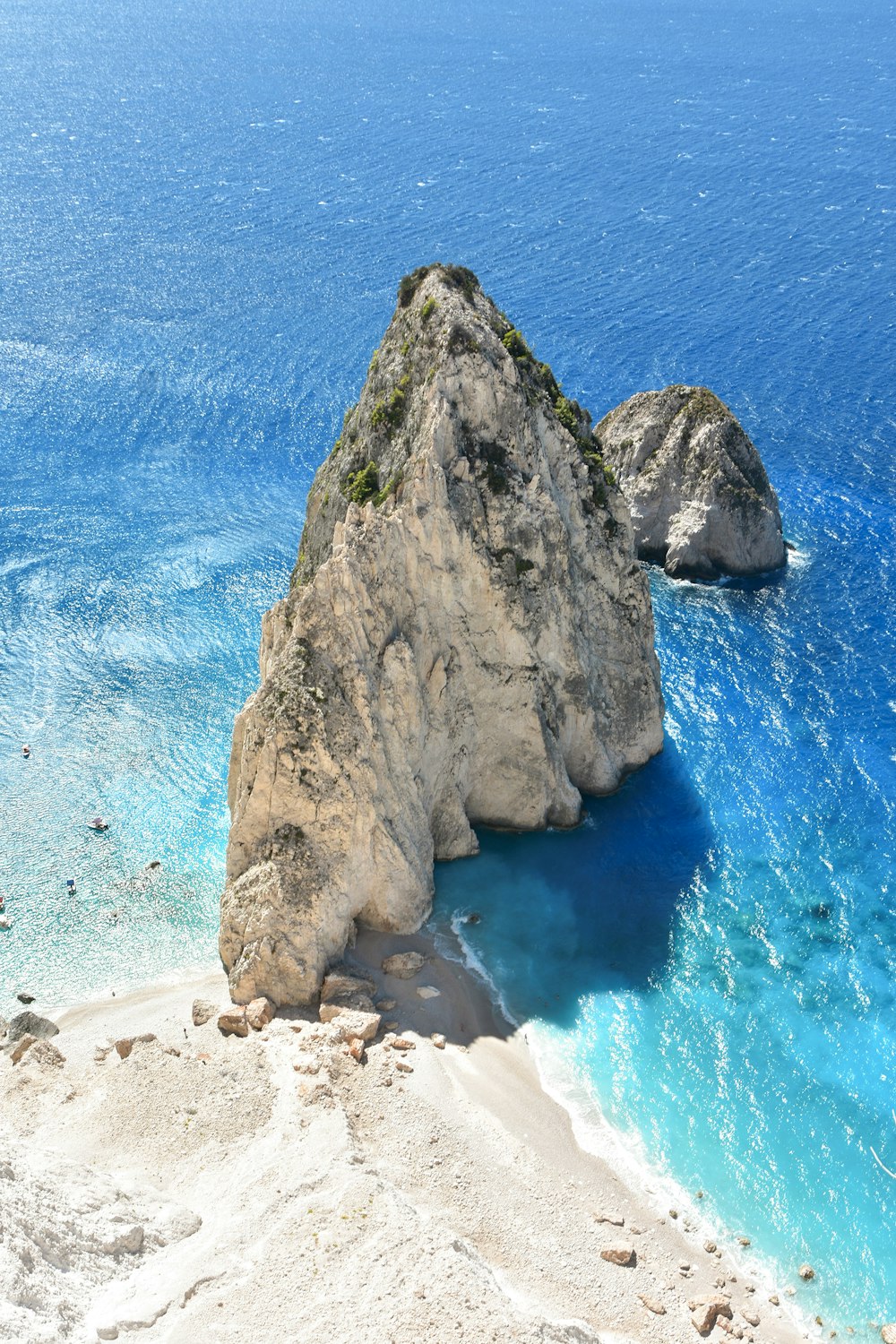 a rock on the beach