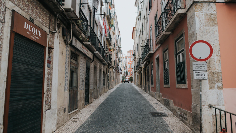 Street-level view of Lisbon