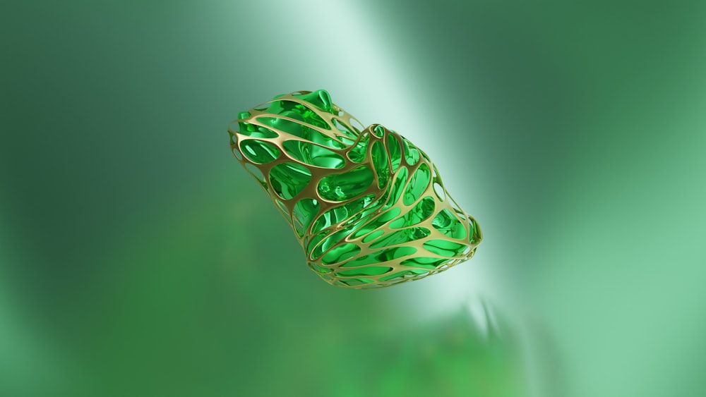 a green leaf on a green background