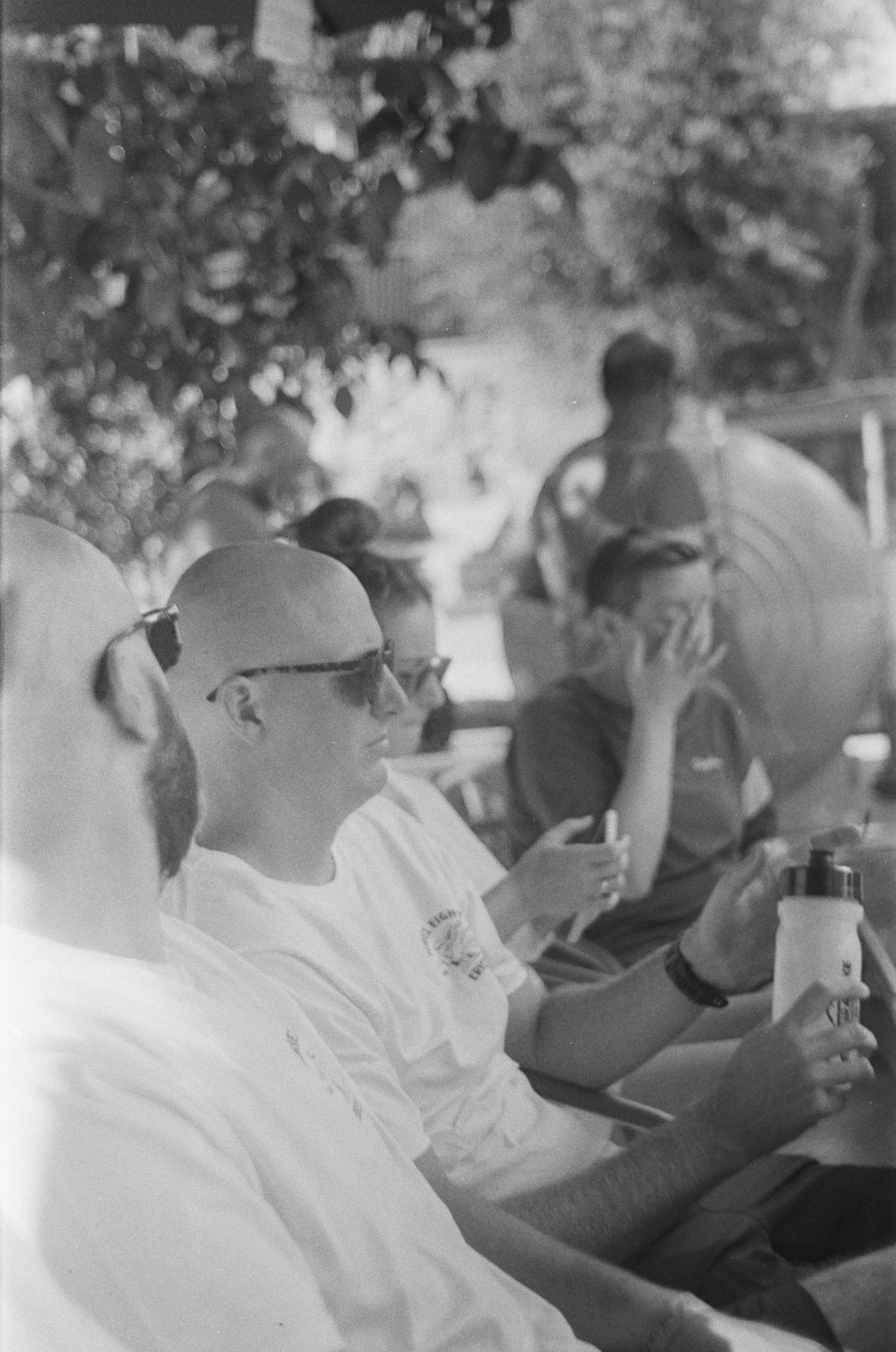 a group of people sitting together