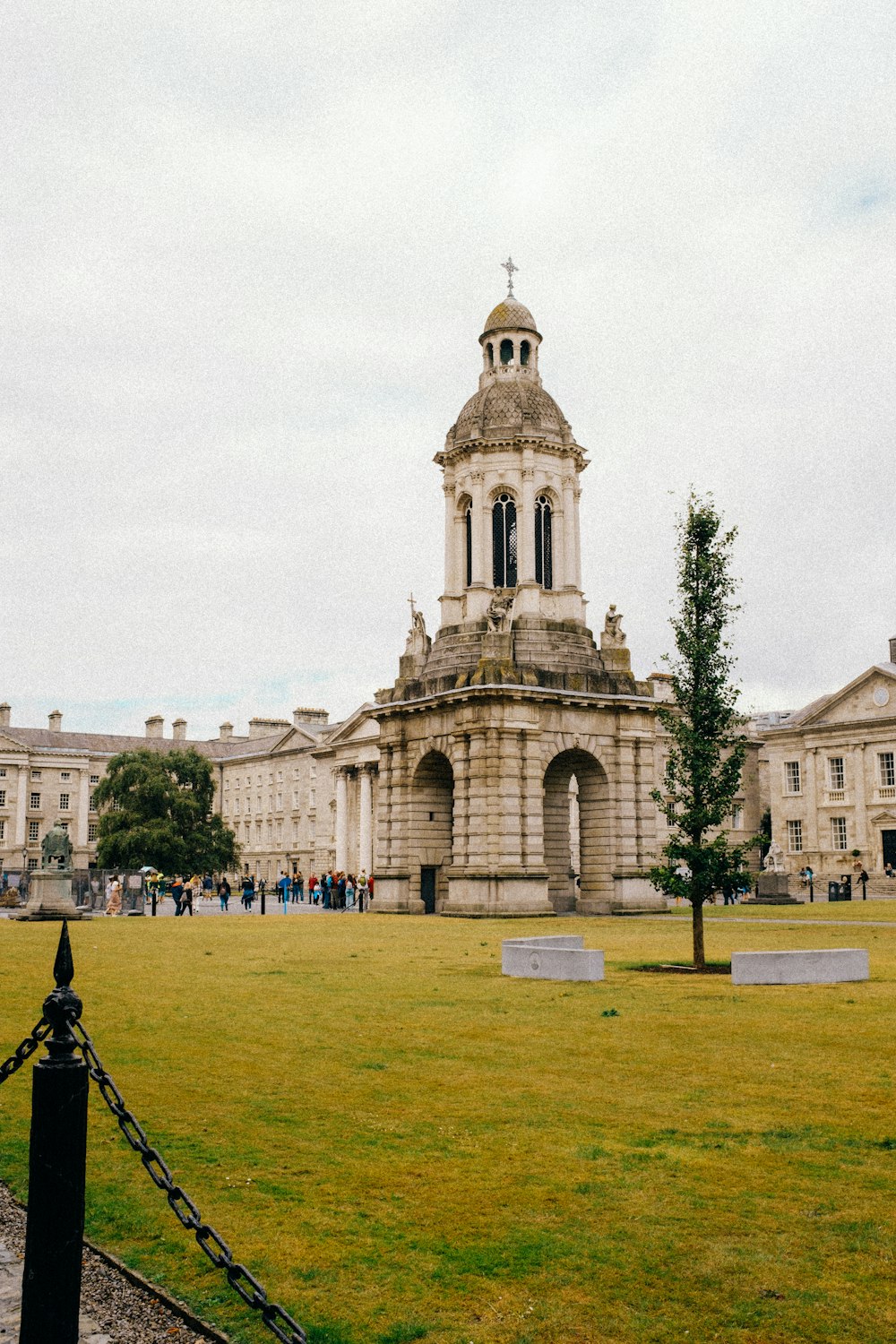 a large building with a tower