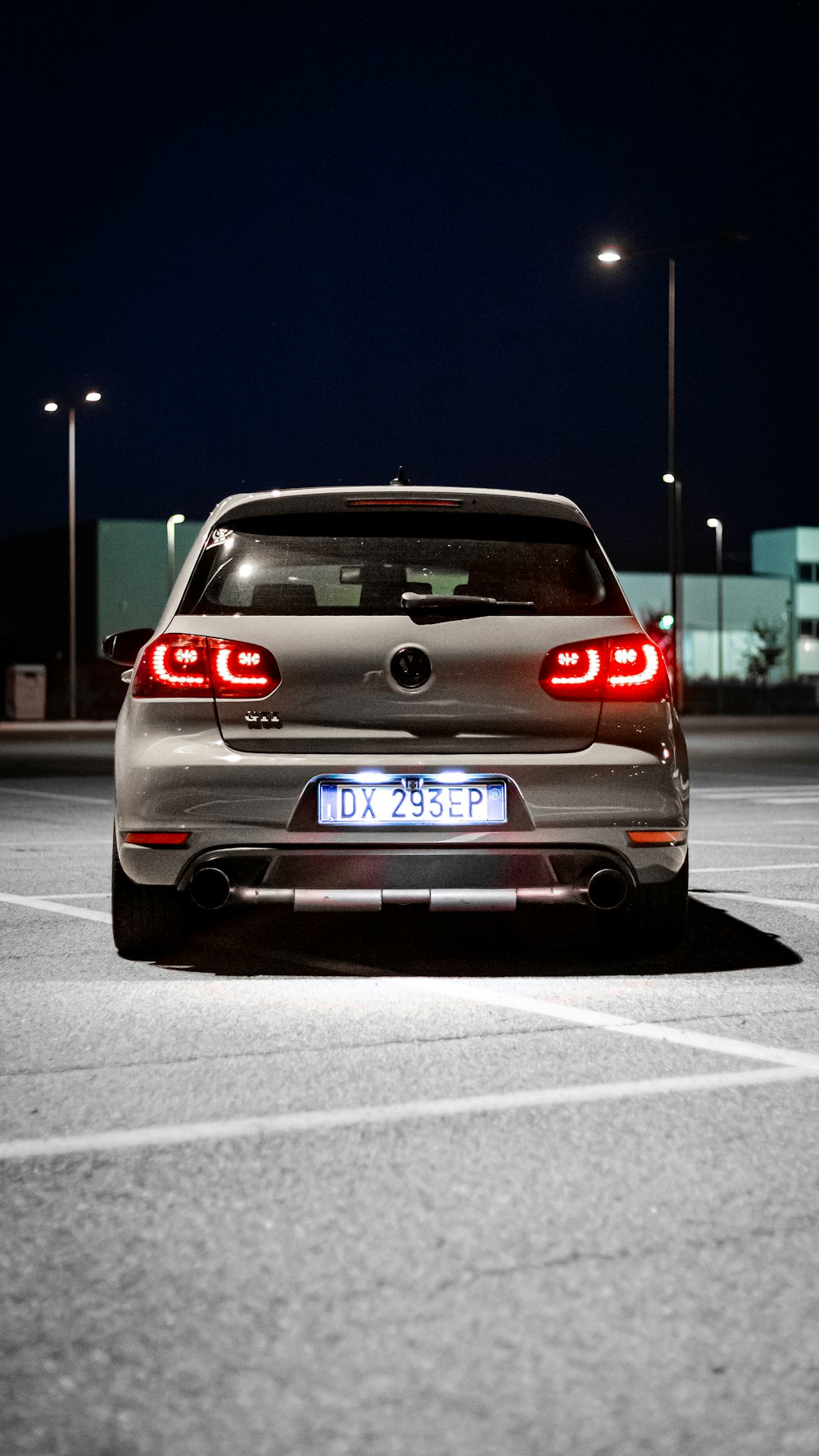 a car parked in a parking lot