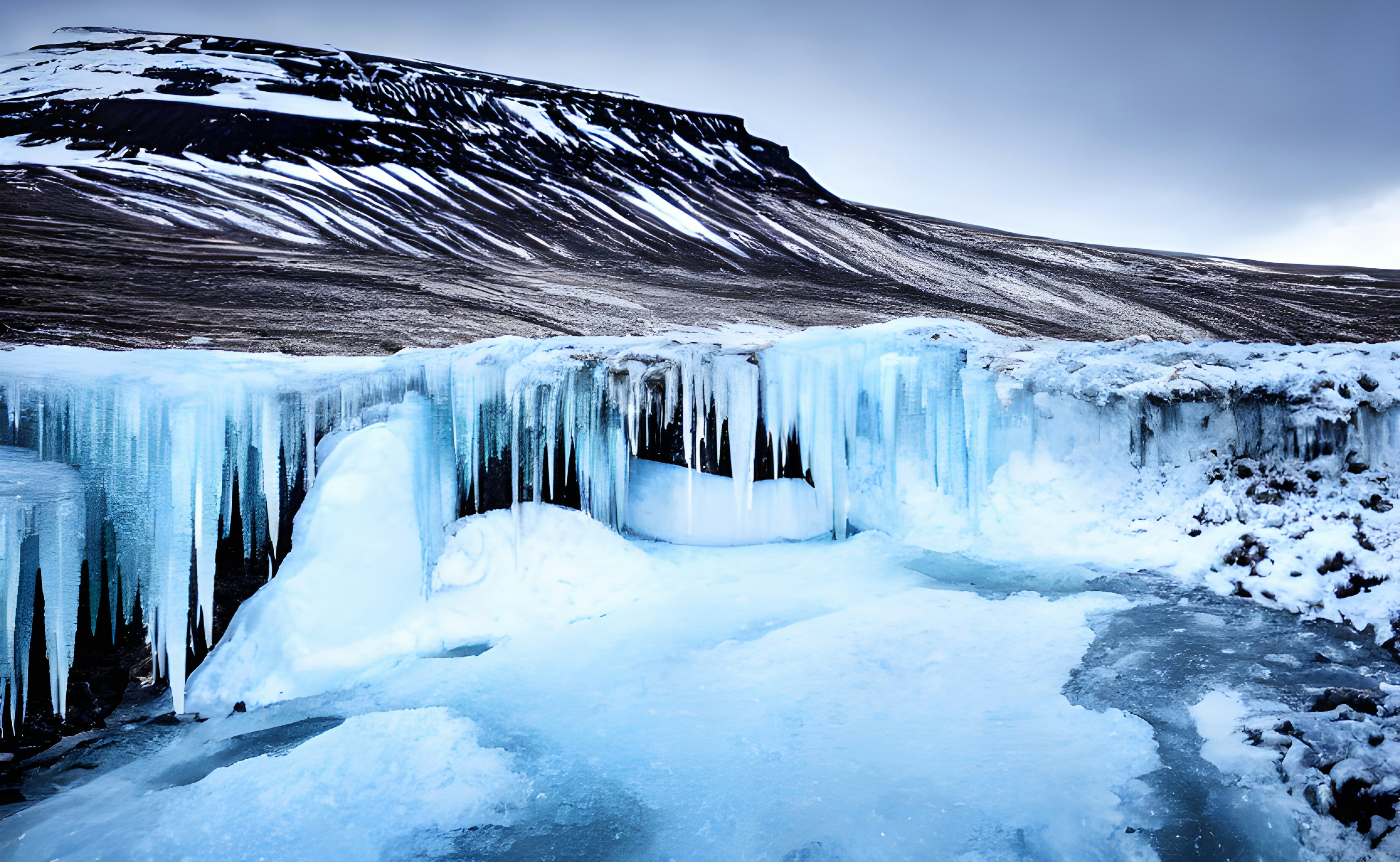 Frozen waterfall. Thank you for your interest.