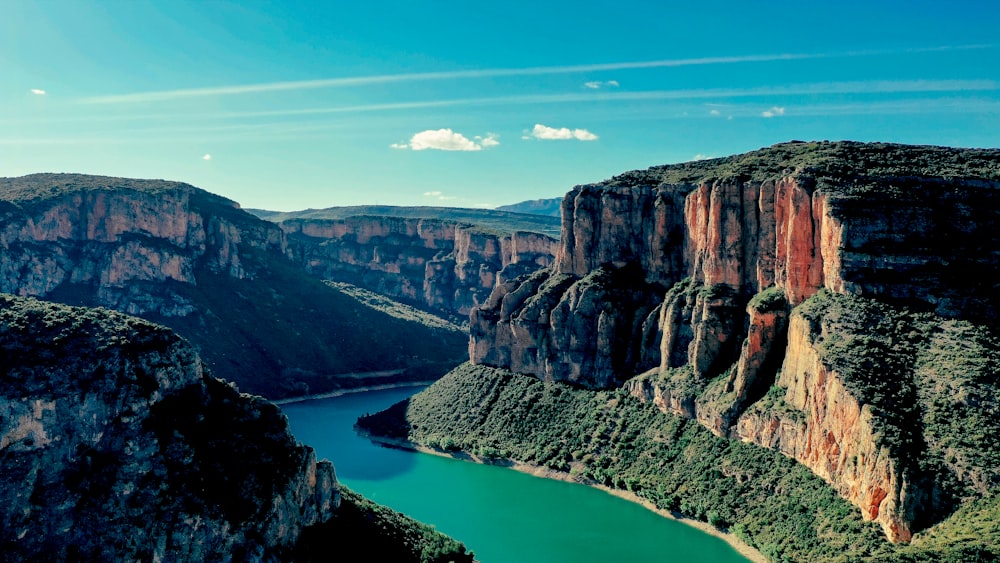 a river between mountains