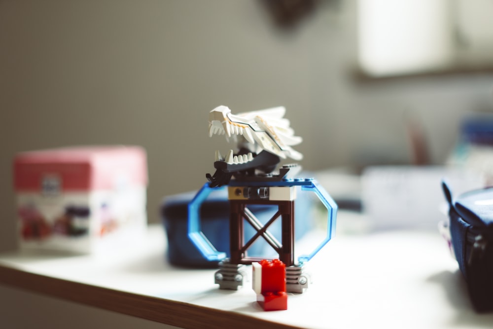 a toy robot on a table