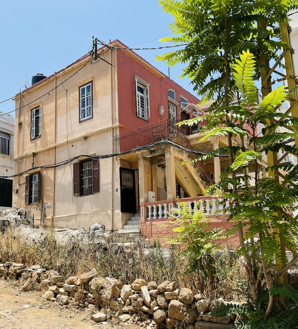 a house with a tree in front