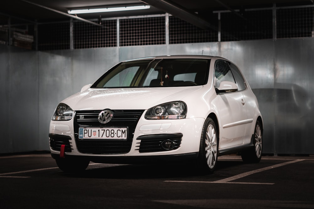 a car parked in a parking lot