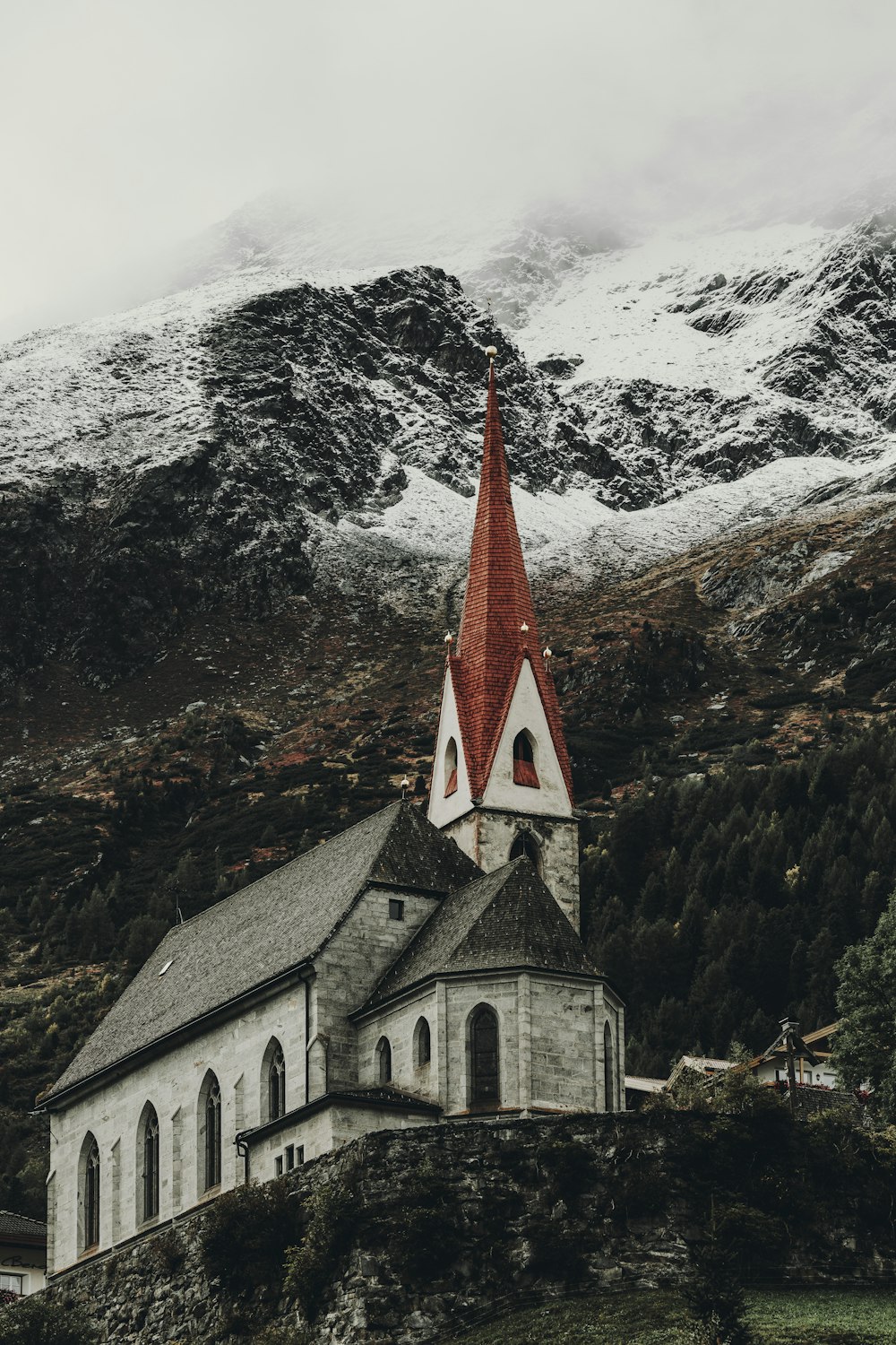 a church in the mountains