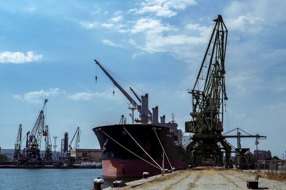 a large ship docked