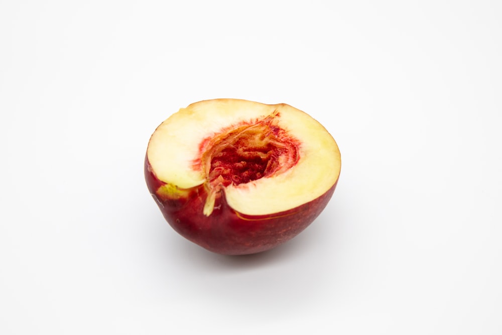 a close-up of an apple