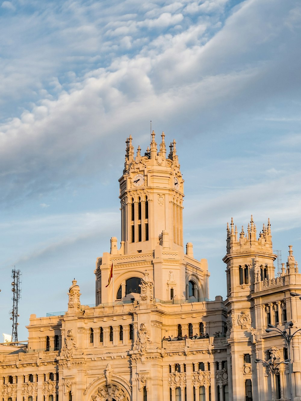 a large building with a clock tower