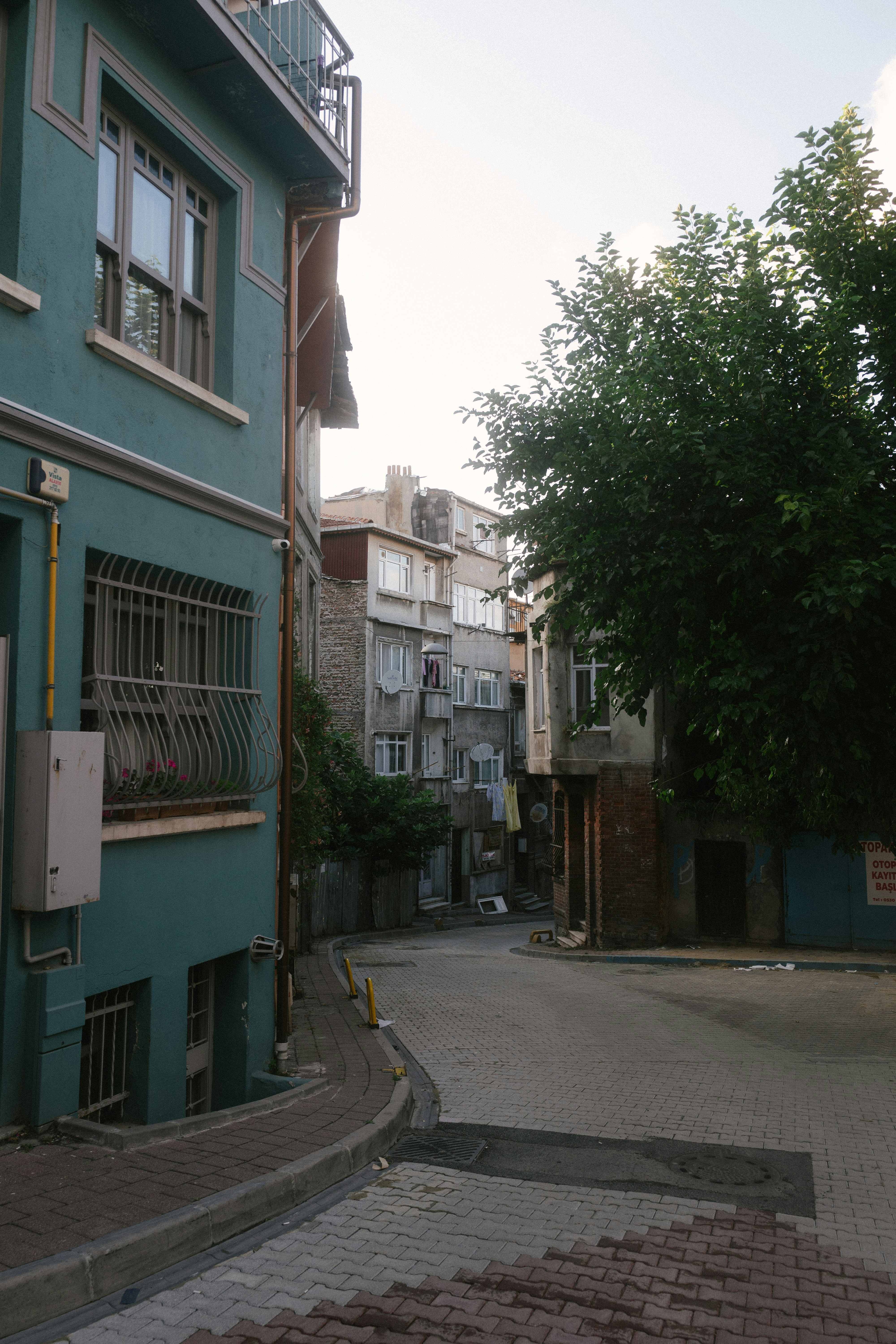 a street with buildings on the side