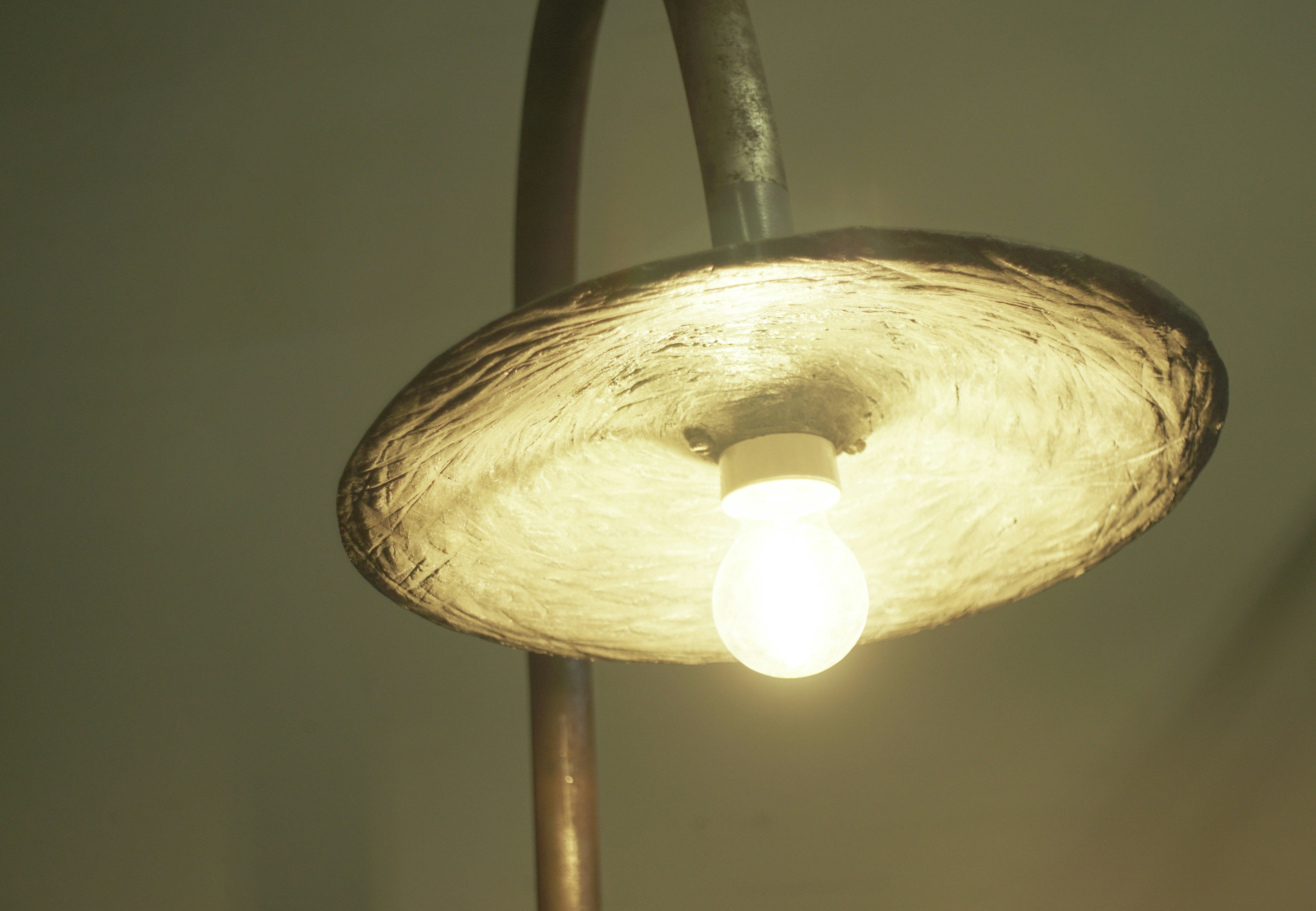 a light fixture on a pole