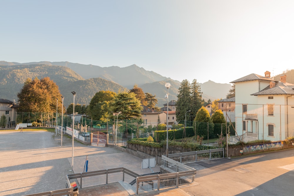 a playground in a neighborhood