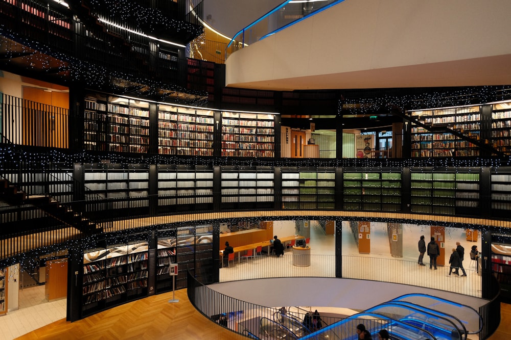 a large indoor swimming pool