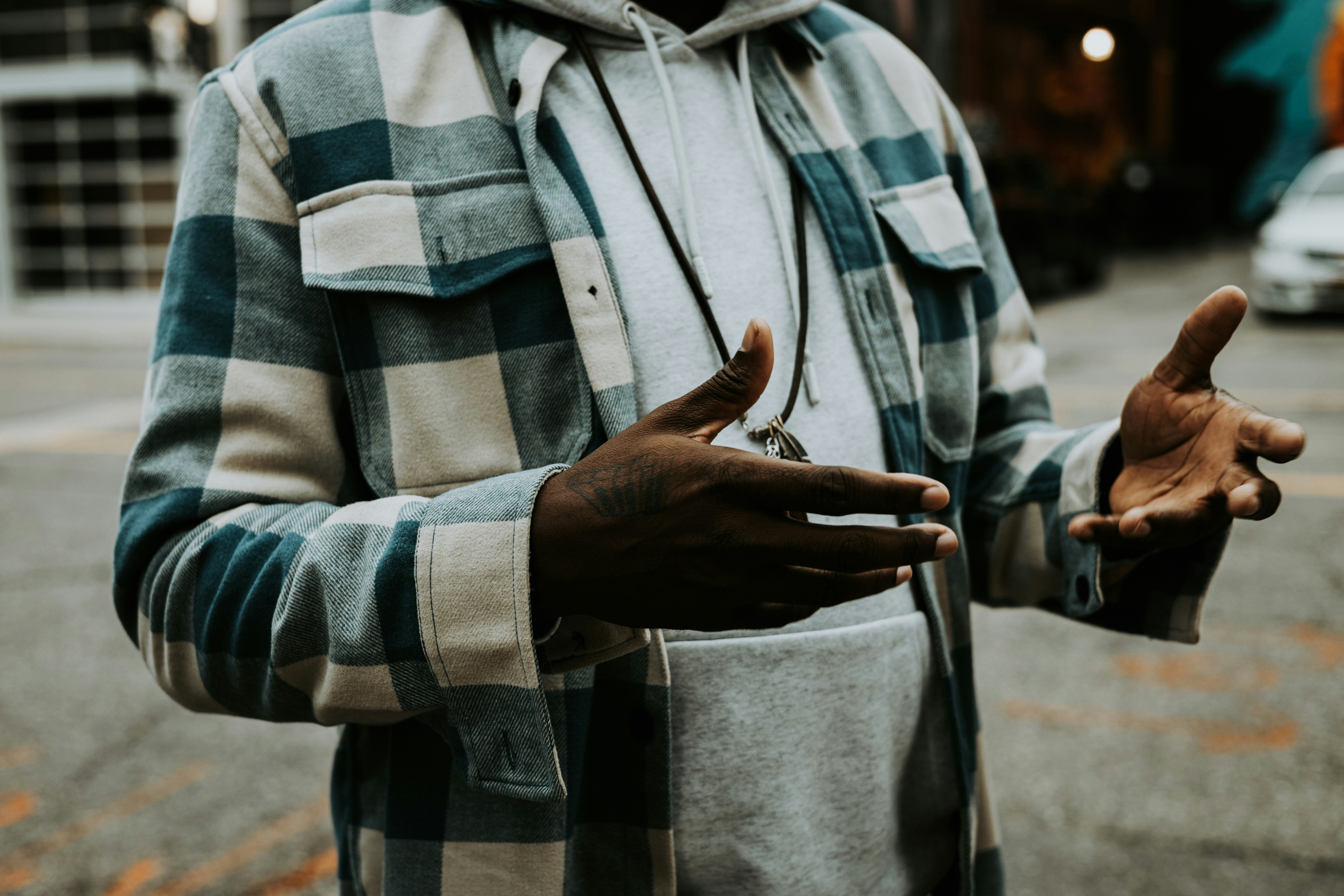 a person holding a bag