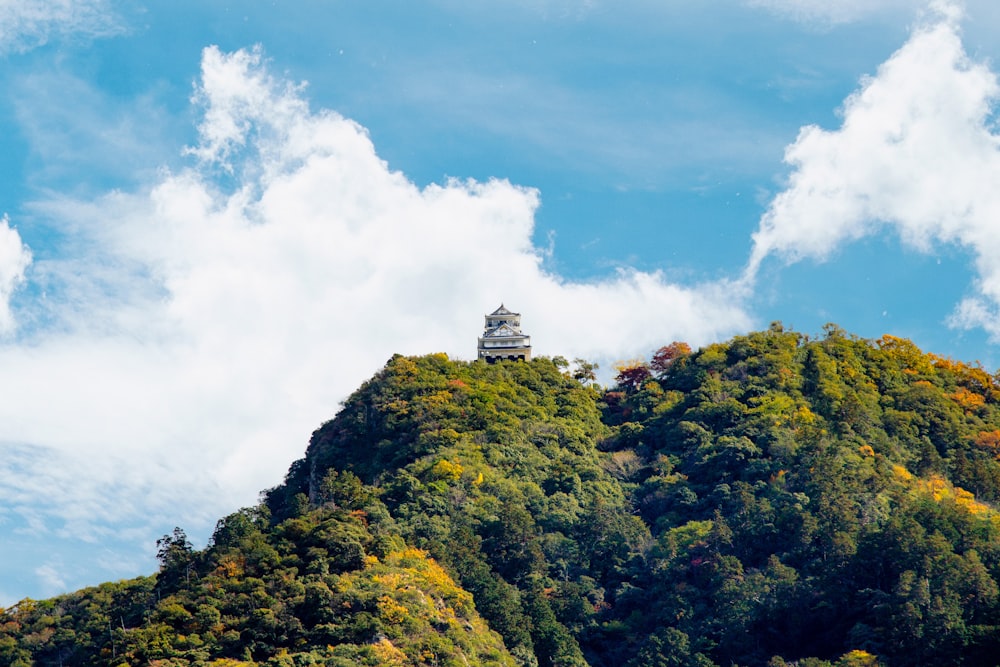 a building on top of a hill