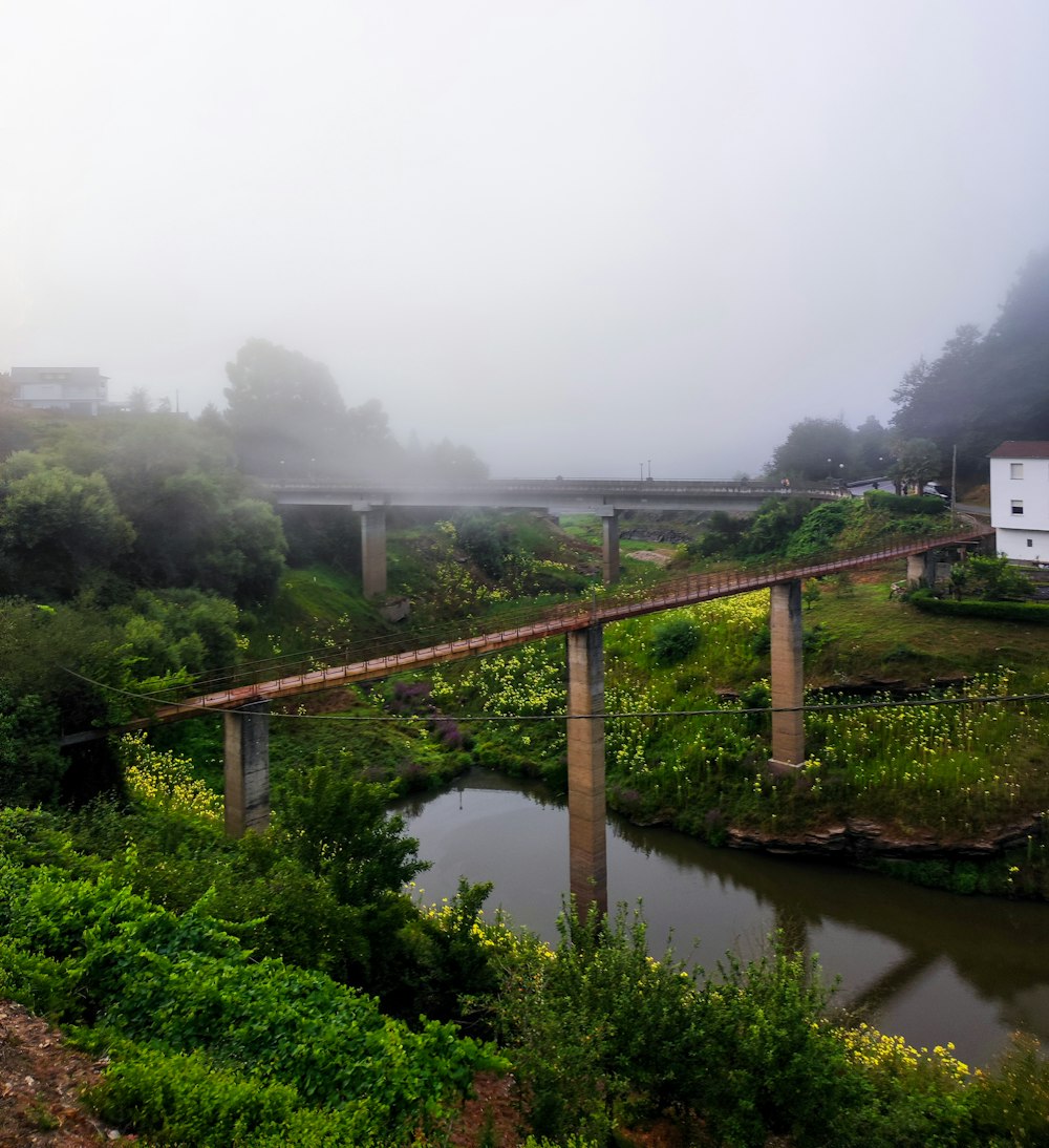 a bridge over a river