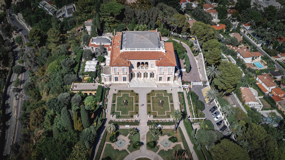 aerial view of a large building
