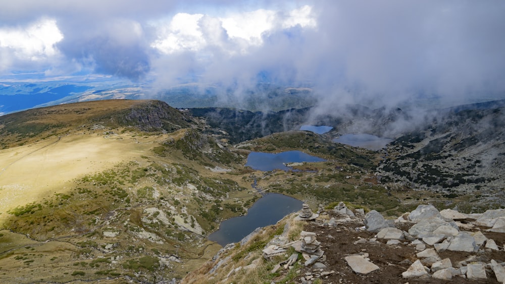 a lake in a valley