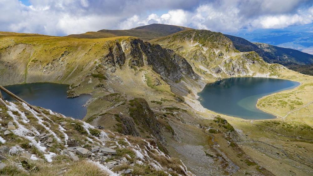 a lake in a valley