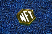 A close-up of a digital NFT artwork.