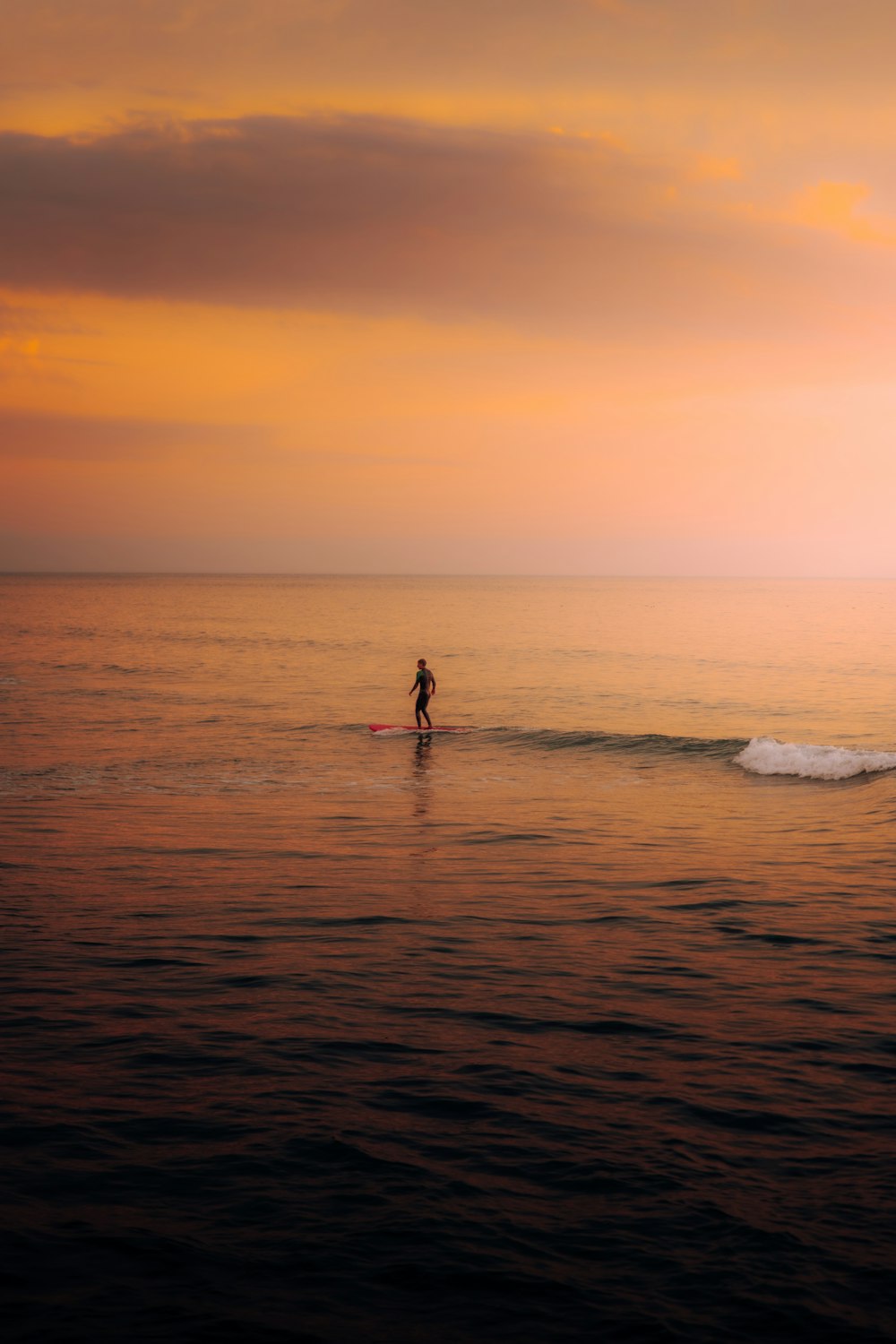 a person on a surfboard in the ocean