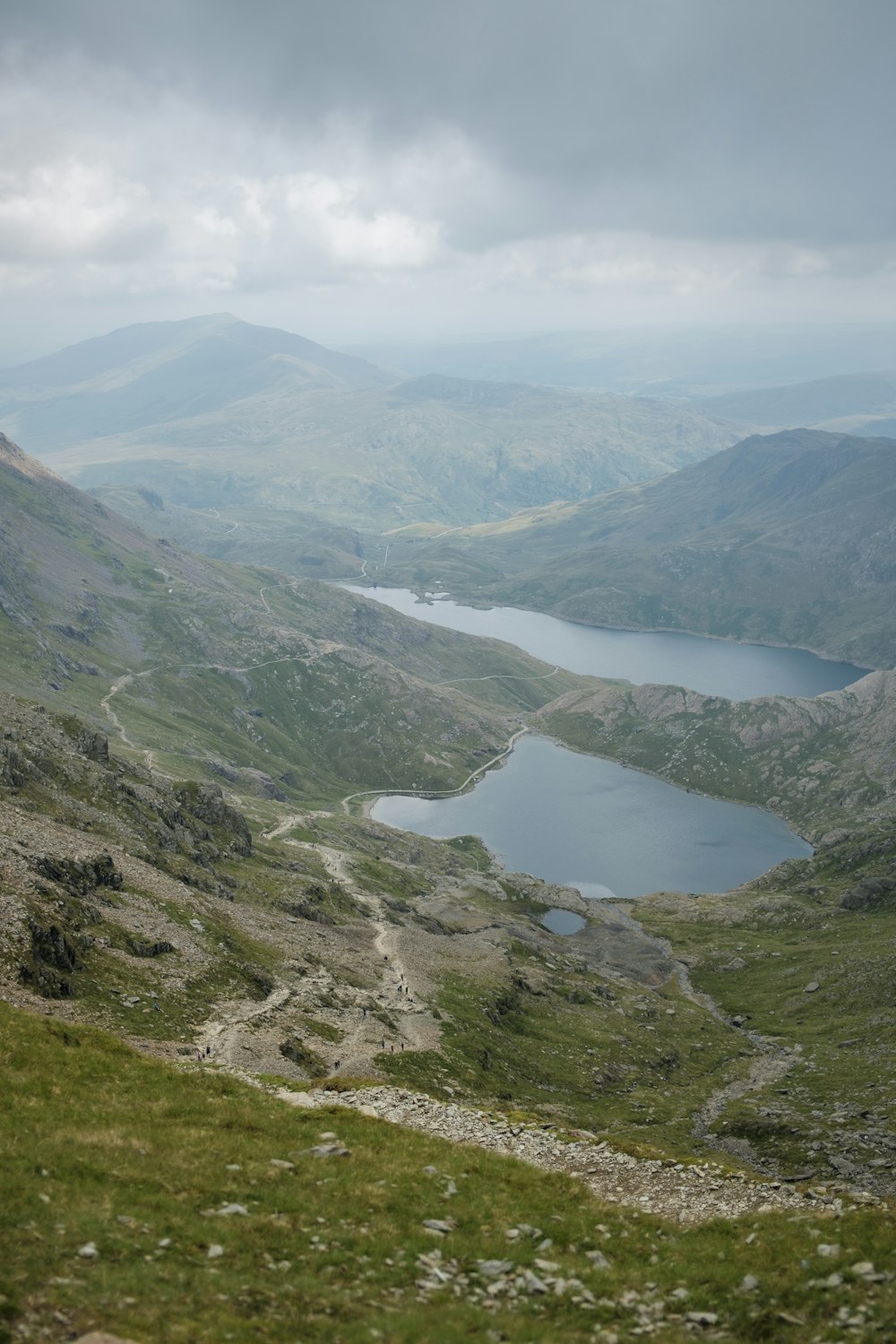 a lake in a valley