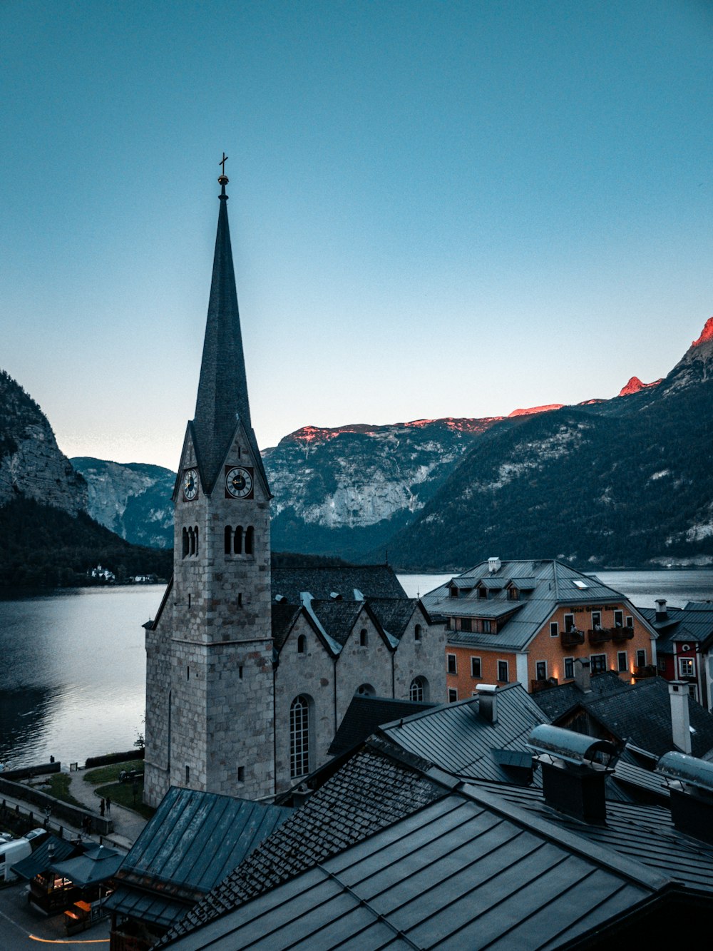 a church with a steeple