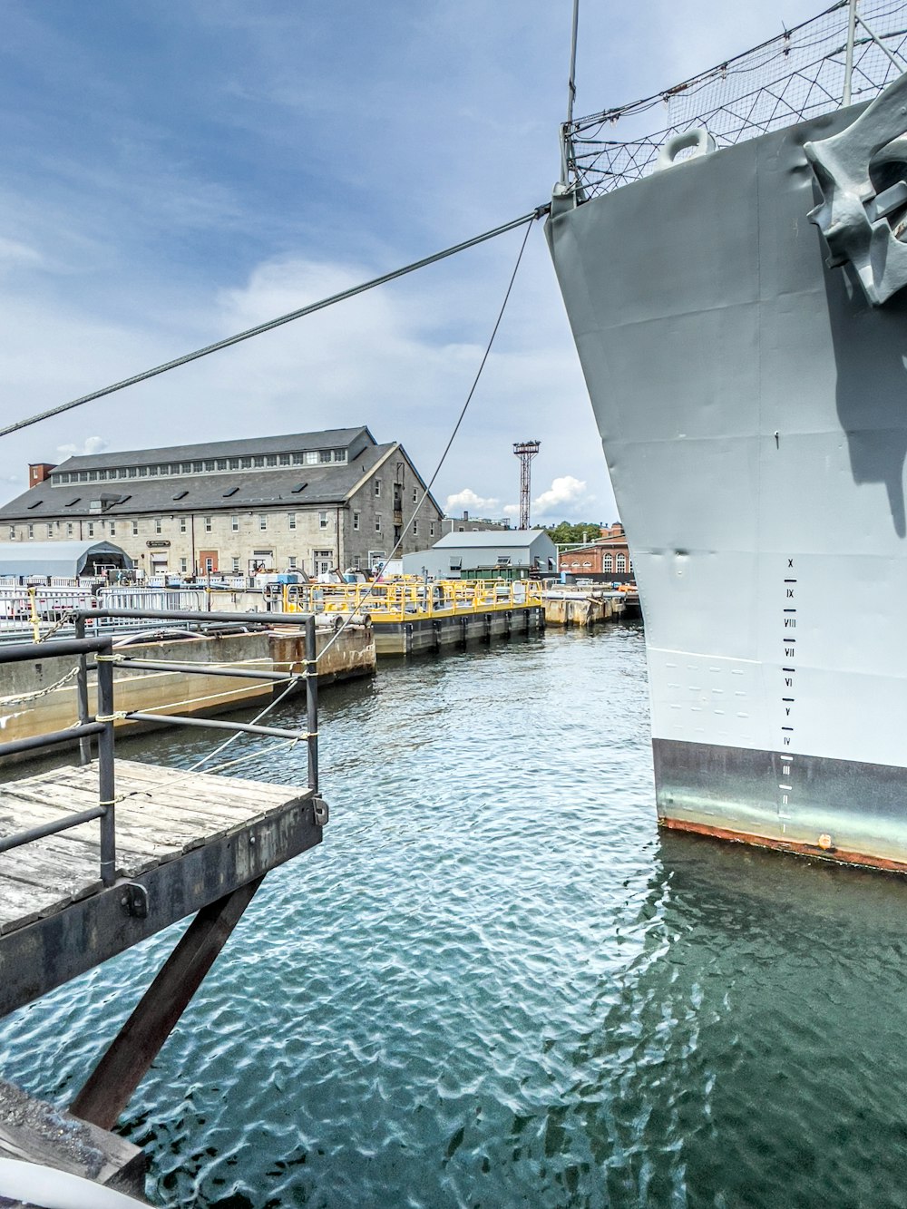 a large ship docked