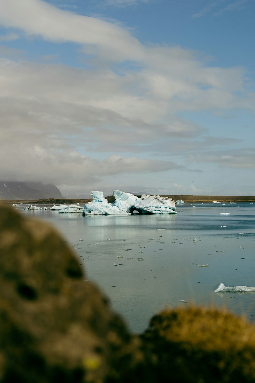 an iceberg in the water